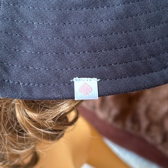 Brand New Kate Spade Black Logo Bucket Hat Pink Lining Classic Preppy main image 10